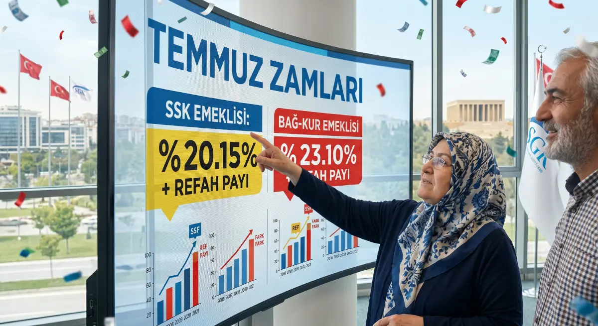 Temmuz emekli maaş zamları